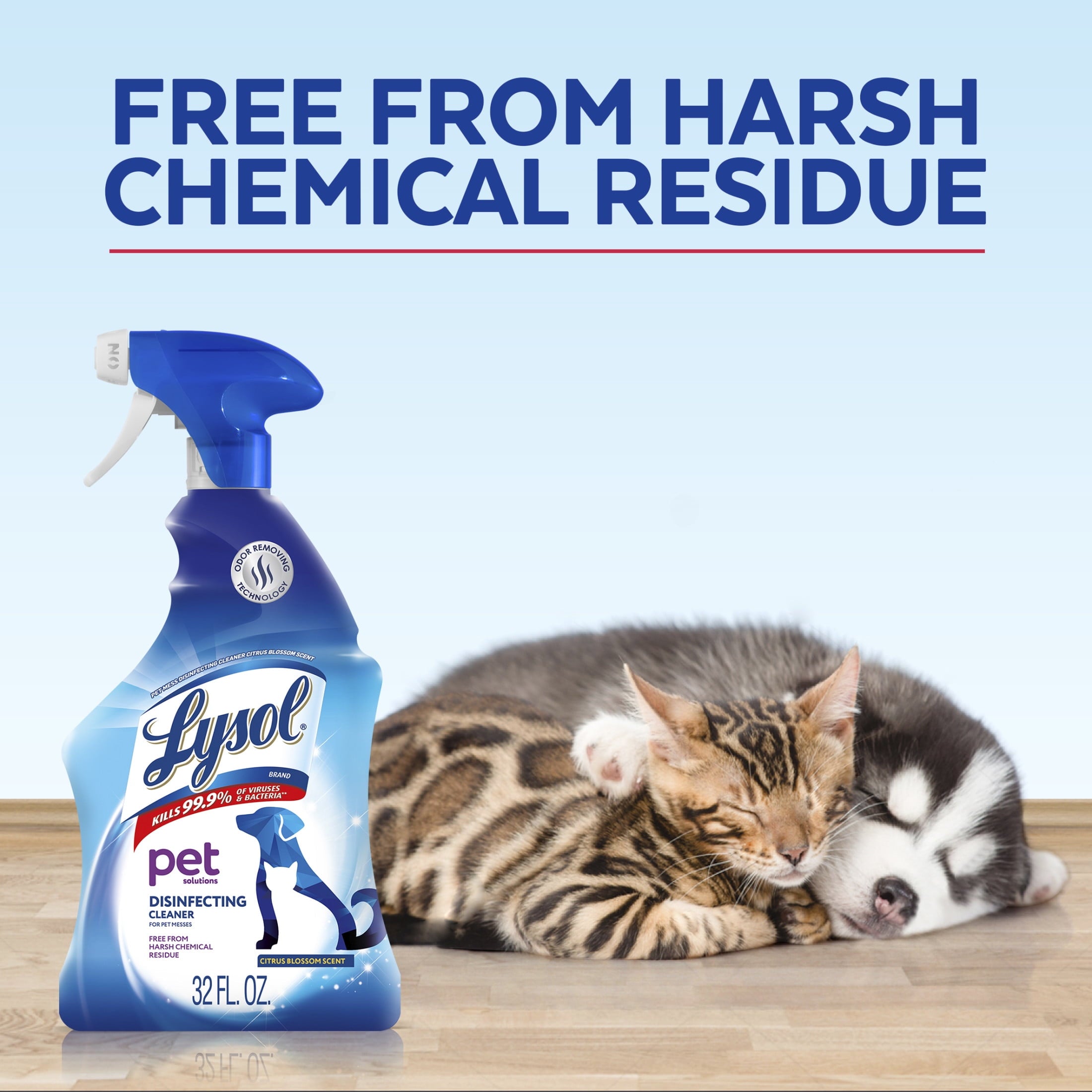 Lysol Pet Solutions –Disinfecting Cleaner - Citrus Blossom Scent, 32 fl oz - 3-Pack