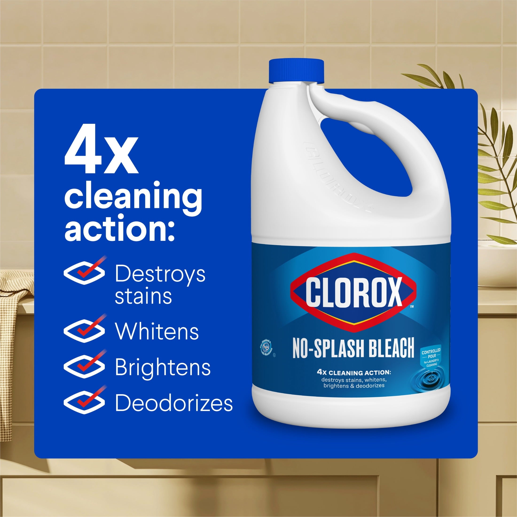 Clorox No Splash Bleach - 117 fl oz