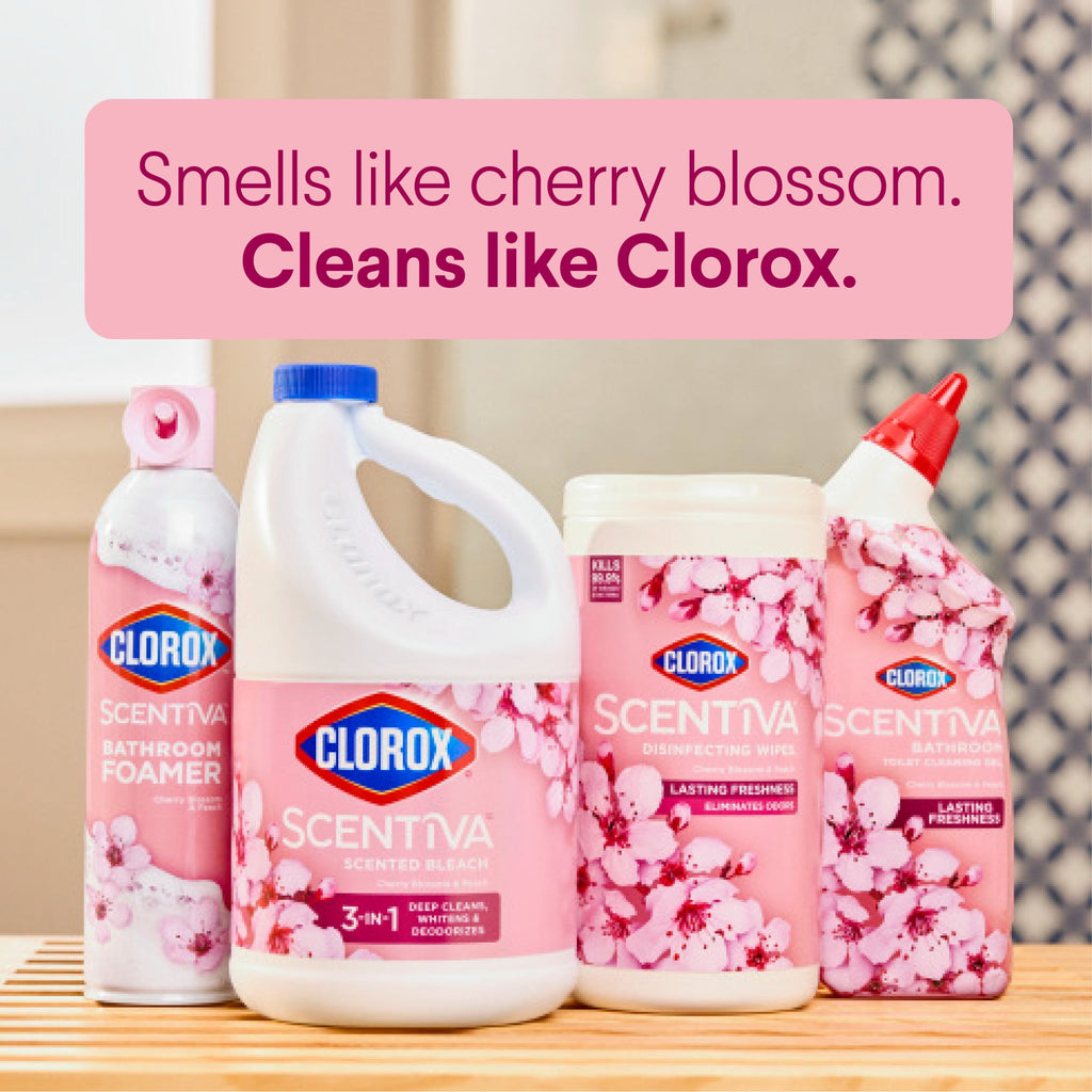 Clorox Scentiva Disinfecting Wipes - Cherry Blossom and Peach, 75 Count