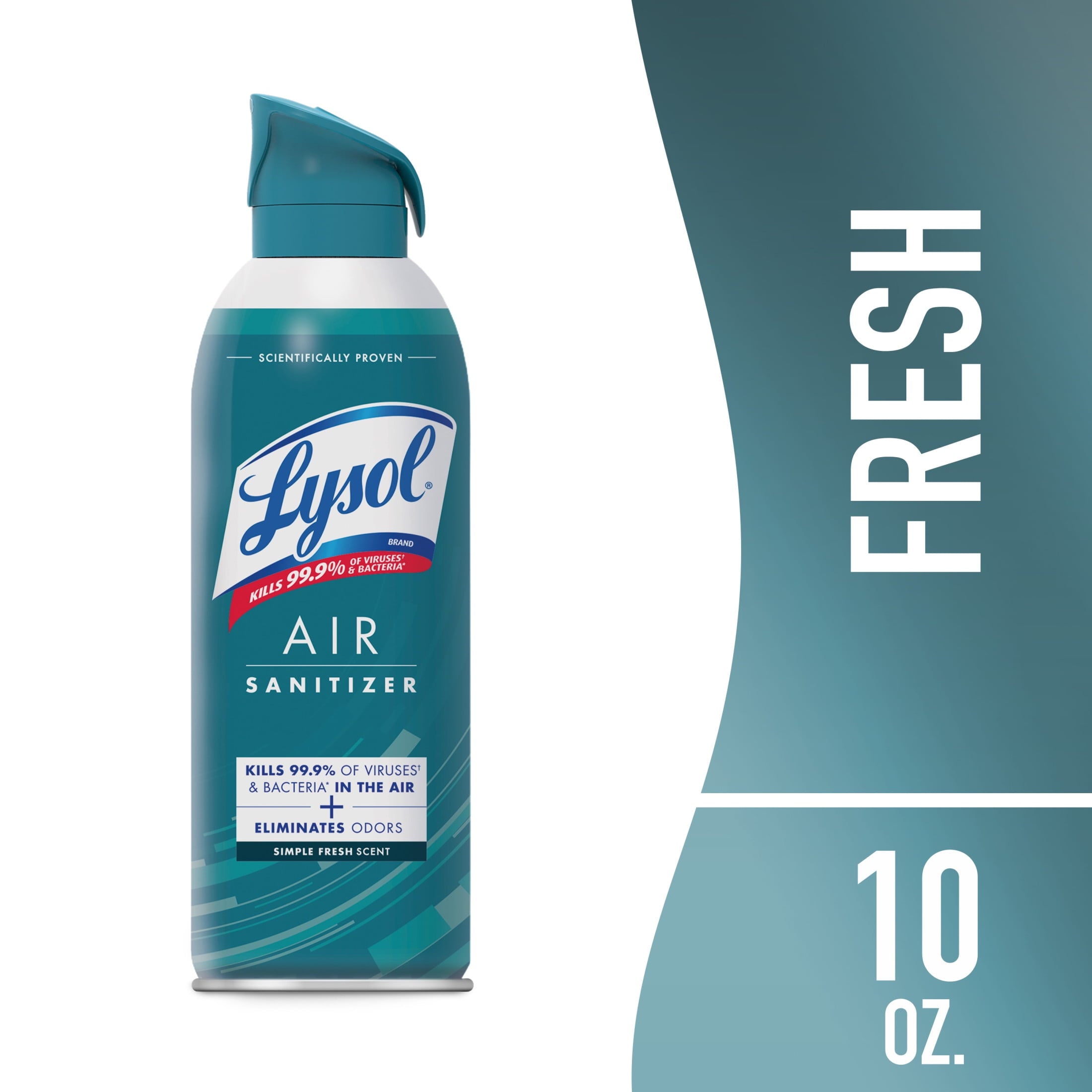 Lysol Air Sanitizer Spray - Air Sanitizer and Bacterial Odor Eliminating, Simple Fresh, 10 fl oz - 6-Pack