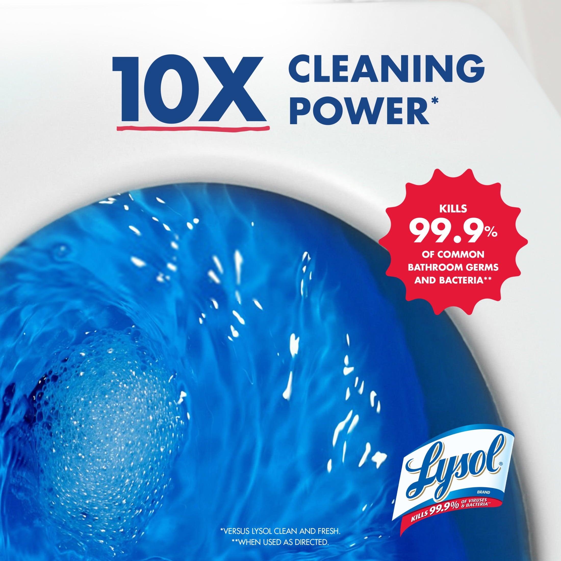 Lysol Toilet Bowl Cleaner Clinging Gel - Power, Disinfecting Bathroom Cleaner and Toilet Bowl Stain Remover, 24 fl oz