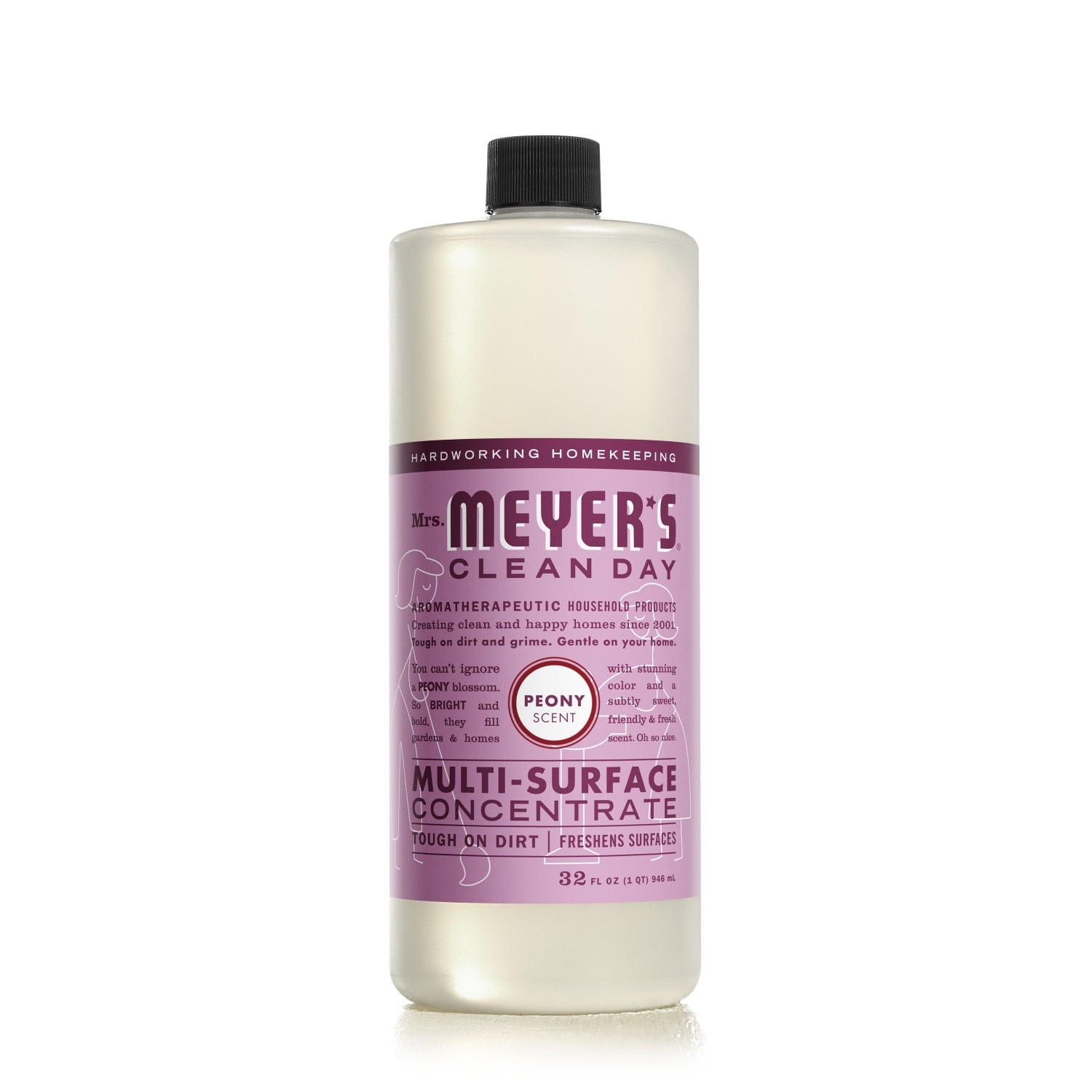 Mrs. Meyer's Clean Day Multi-Surface Everyday Concentrate - Peony Scent, 32 Fl Oz Bottle