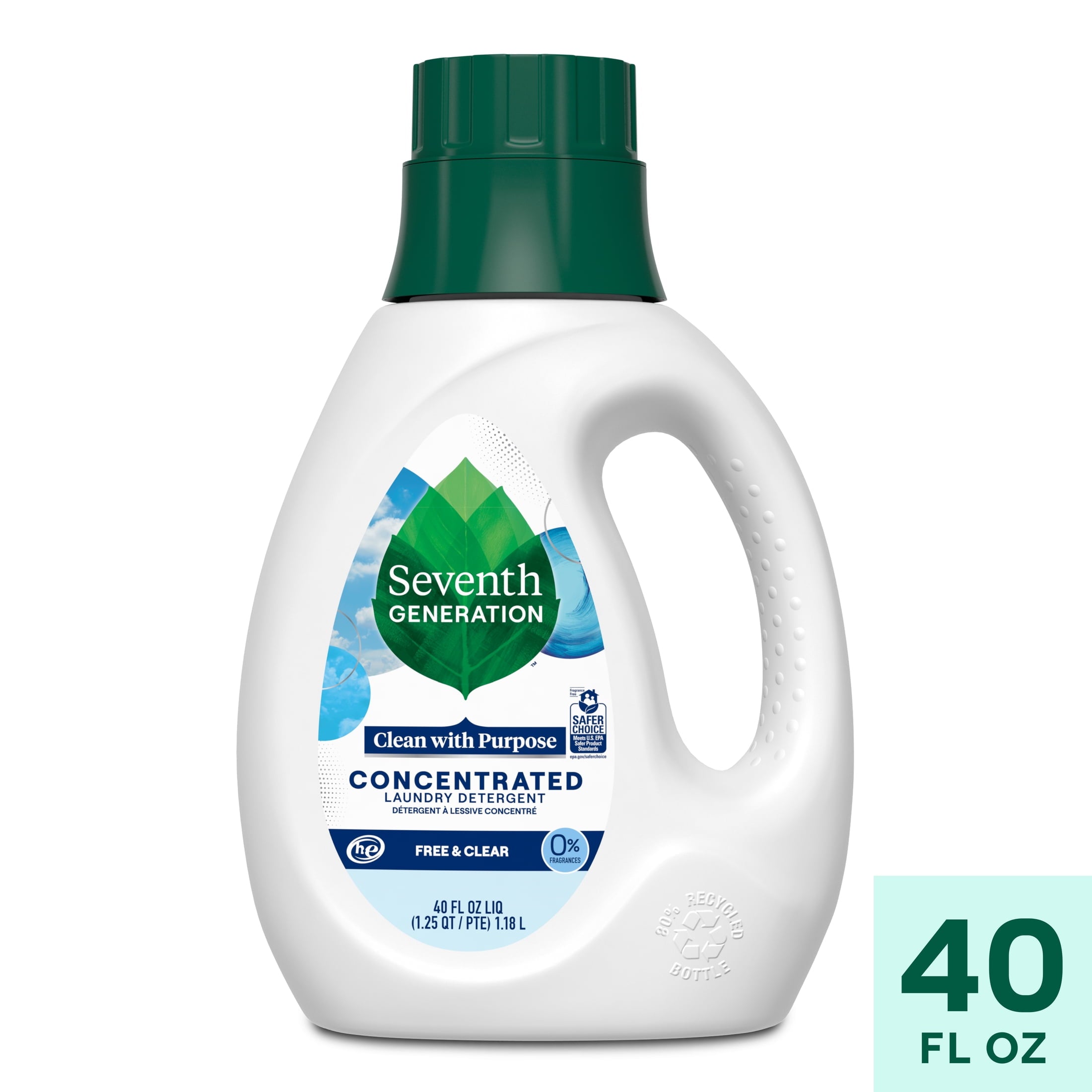 Seventh Generation Concentrated Liquid Laundry Detergent Fragrance-Free - 40 fl oz