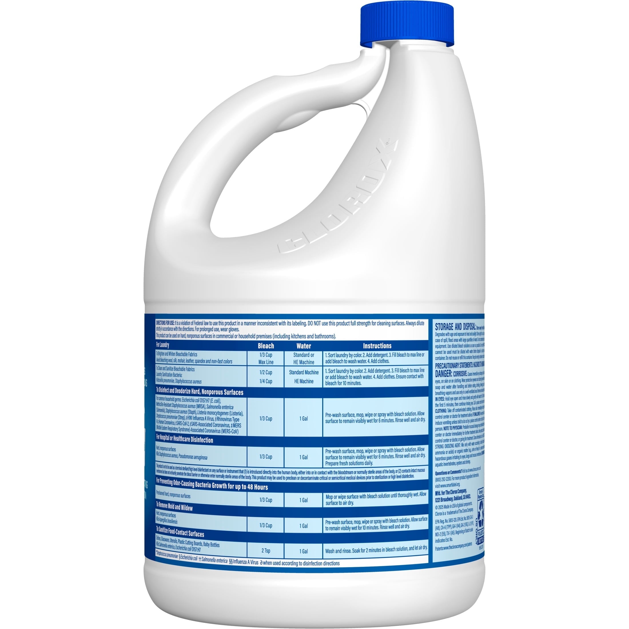Clorox Disinfecting Liquid Bleach Cleaner - Regular Scent, 121 fl oz - 2-Pack