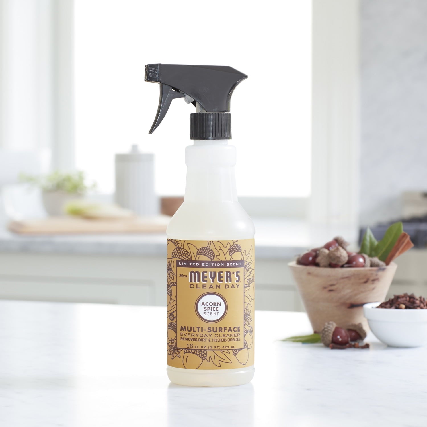Mrs. Meyer's Clean Day Multi-Surface Everyday Cleaner - Acorn Spice Scent, 16 Fl Oz Bottle