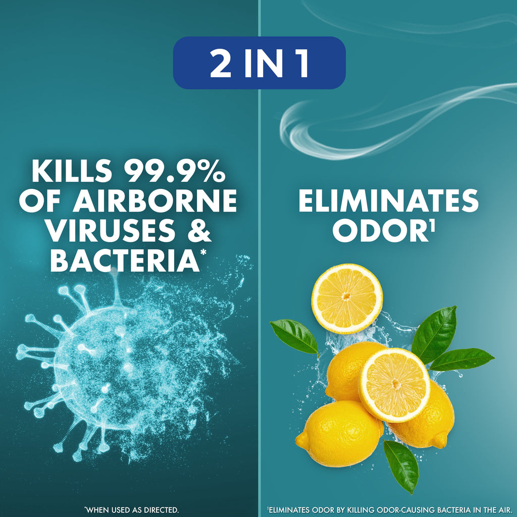 Lysol Air Sanitizer Spray - Air Sanitizer and Bacterial Odor Eliminating, Simple Fresh, 10 oz - 3-Pack