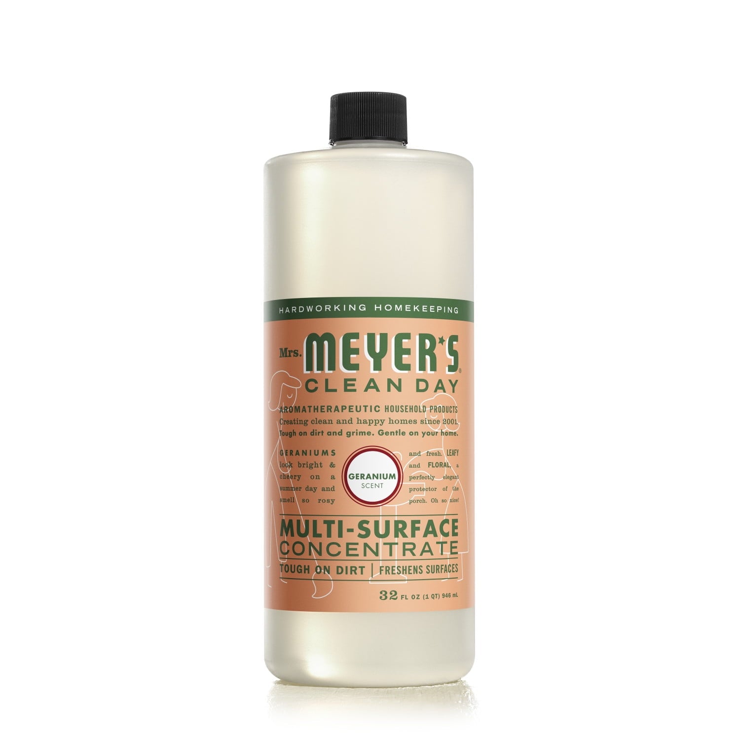 Mrs. Meyer's Clean Day Multi-Surface Everyday Concentrate - Geranium Scent, 32 Fl Oz Bottle