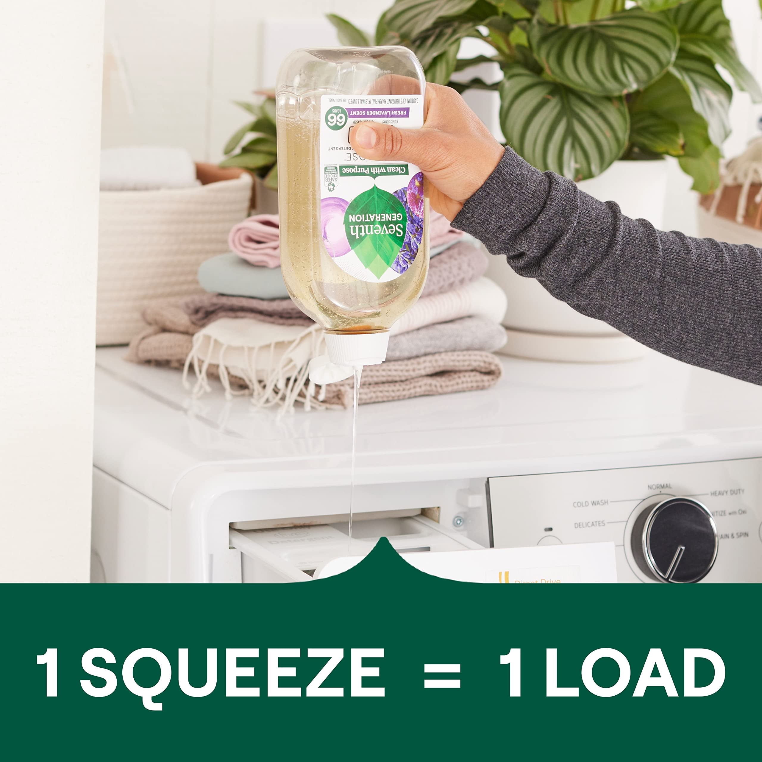 Seventh Generation EasyDose Laundry Detergent - Ultra Concentrated: 66 Loads, Mango & Mandarin Scent, 23.1 Fl Oz