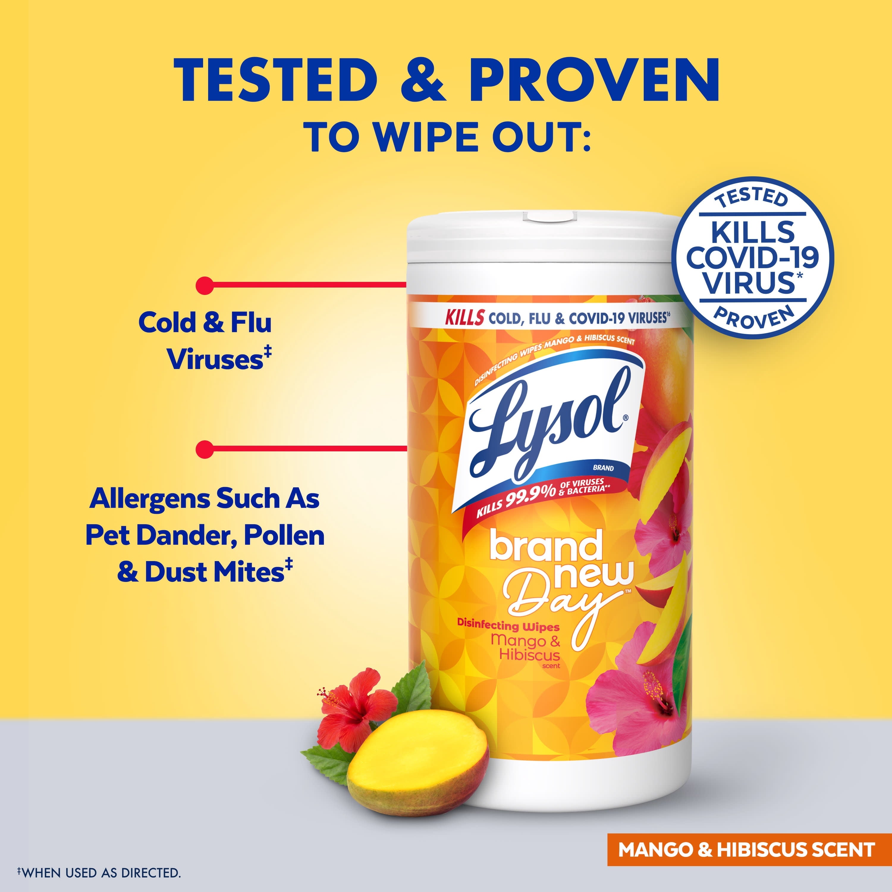 Lysol Disinfecting Wipes - All-Purpose Cleaner, Multi Surface Antibacterial Cleaning Wipes, Cleaning Supplies, Lavender + Mango Scents, 80 Count Each (Pack of 2) - 3-Pack