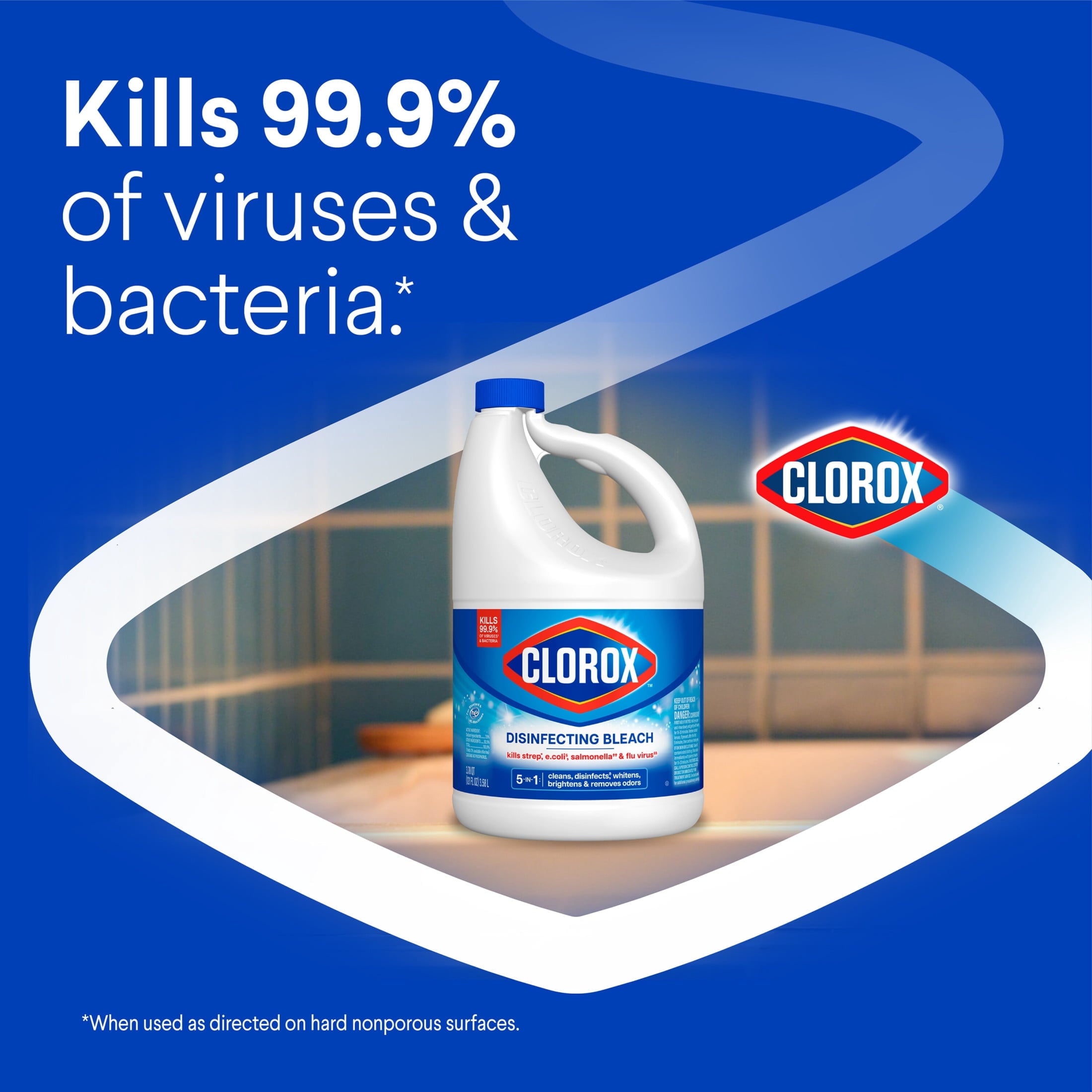Clorox Disinfecting Liquid Bleach Cleaner - Regular Scent, 121 fl oz - 2-Pack